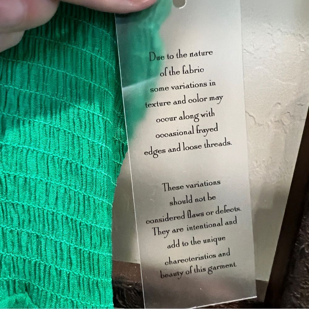 Nanette Lepore Smocked Midi Dress Flutter Sleeve Ruffle Hem Green 12 NWT - Picture 15 of 16